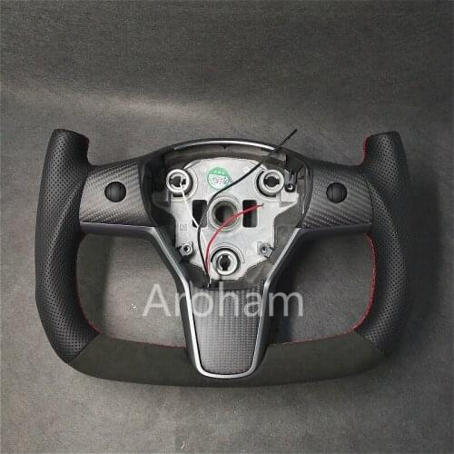 With Heating Function Yoke Matta Carbon Fiber Steering Wheel For Tesla Model 3 Model Y 2017 2018 2019 2020 2021 2022