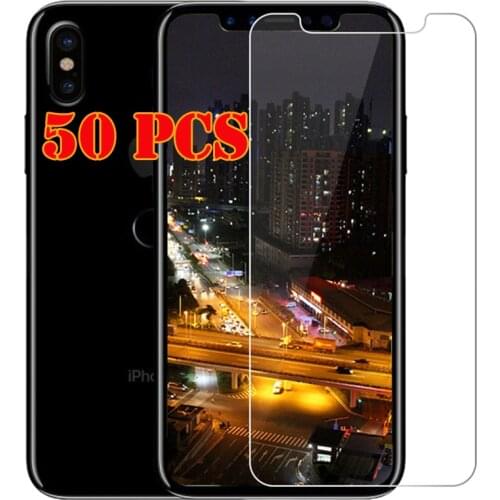 50pcs 2.5D Tempered Glass 9H Premium Screen Protector Film Guard For iPhone 12 Mini 11 Pro Max XS XR X 8 7 6 6S Plus SE 5 5S