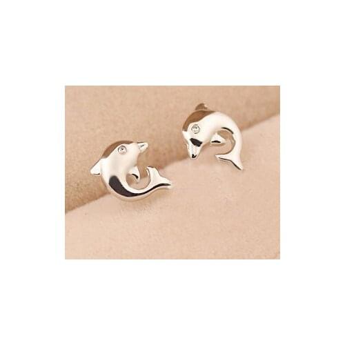 New Hot Fashion 925 Sterling Silver dolphins Earrings for Women Girls Gift Fashion Statement Jewelry