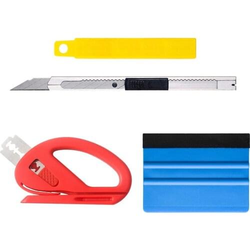 1 set Car Squeegee Scraper Wrapping Tools Vehicle Vinyl Wrap Film Sticker Installation Kit Cutter Knife Auto Car Accessories