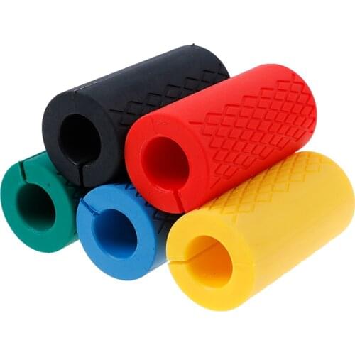 1 PC Thick Dumbbell Fat Barbell Grips Bar Handle Pull Up Weightlifting Support Silicon Anti-Slip Protect Pad For Body Building