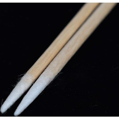 100Pcs Wood Cotton Swab Eyelash Extension Tools Medical Ear Care Wood Stick Eyelash Glue Removing Extension Tool Disposable