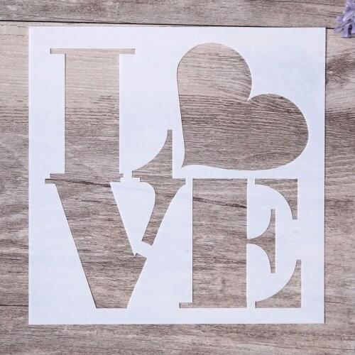 13 cm DIY Craft Love Stencil For Painting Scrapbooking Stamping Album Decorative Paper Card Airbrush Template