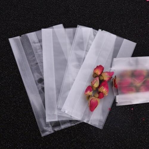 500pcs Frosted transparent food candy handmade fruit tea powder gift bag open plastic small bags