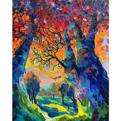 Scenery DIY 5D Diamond Painting Full Square Round Resin Mosaic Landscape Diamond Embroidery Picture Rhinestone Home Decor Gift