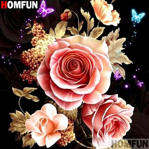 Homfun Full Square/Round Drill 5D DIY Diamond Painting "Flower landscape" 3D Embroidery Cross Stitch Home Decor Gift A11867