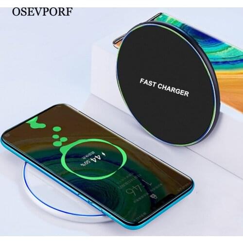 OSEVPORF Wireless Charger For iPhone 12 SE 2 11 Pro XS MAX Fast Charging Pad LED Indicator Desktop Charger For Samsung S20 S10