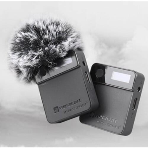 Wireless Microphone System 2.4GHz Interview Lavalier Lapel Mic Receiver Kit for DSLR Tablet Camcorder Compatible W/ iPhone