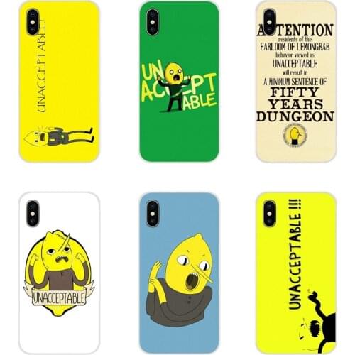 For HTC One U11 U12 X9 M7 M8 A9 M9 M10 E9 Plus Desire 630 530 626 628 816 820 830 Adventure Time UNACCEPTABLE Funny Design Cover