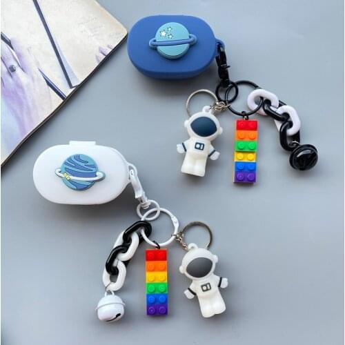 Redmi AirDots 3 Cases Cute Astronaut Protective Case for Xiaomi Redmi AirDots S Case Cartoon Space Pendant Earphone Cover