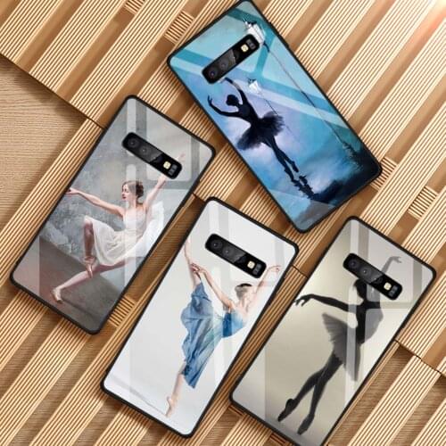 Ballet Girl Tempered Glass Phone Case For Samsung Galaxy S8 S9 S10 S20 PLUS J6 J8 2018 NOTE 8 9 10 Cover Shell