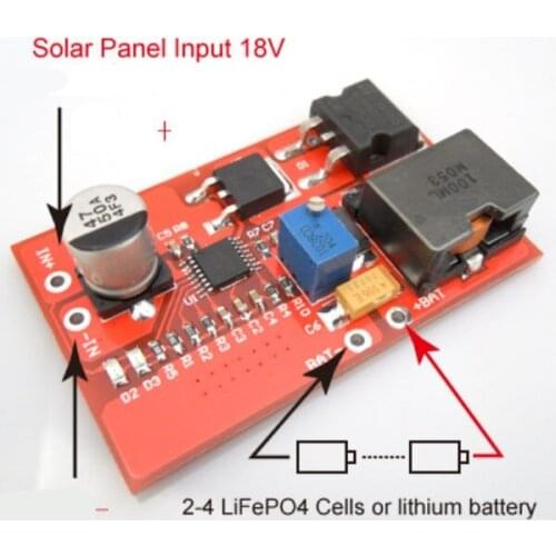 CN3722 MPPT Solar Controller 3A 2S 3S 4S LiFePO4 Cell or Lithium Battery Charger