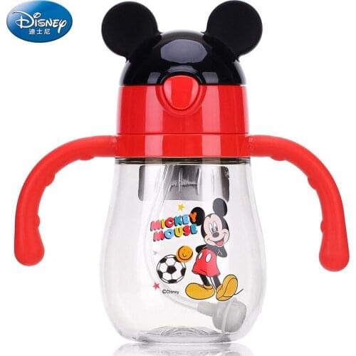 470ml Disney Mickey Baby Feeding Bottles Home Sippy Cup With Handle Shatter-resistant Kindergarten Bottle Home Baby Child Cup