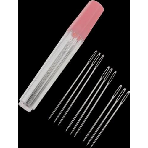 Accounting Document Large Binding Needle Financial Manual Binding Needle Blunt Head Round Head Large Eye Needle 9 Pieces