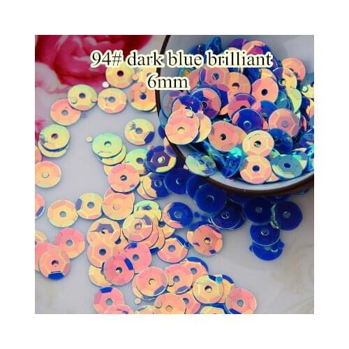 40g 6mm Cup Round Sequin Paillettes Sewing DIY Accessory Dark Blue