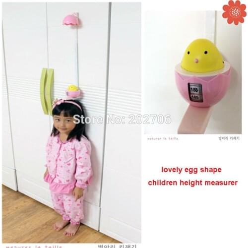 0-200cm cartoon egg shape growth tape children height measure tape height ruler wall mounted growth Stature Meter stadiometer