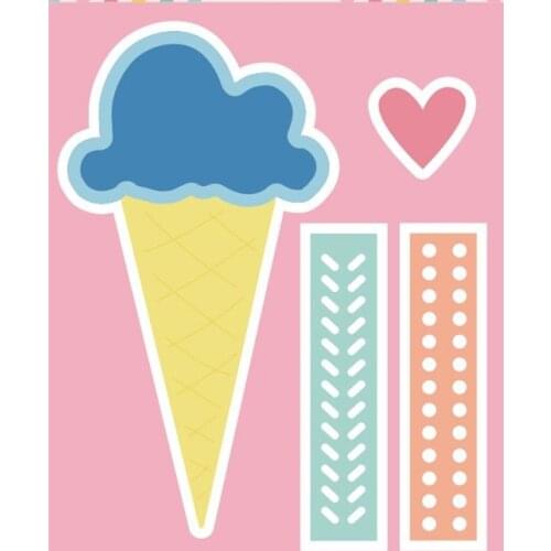 Ice cream Metal Cutting Dies Stencils for DIY Scrapbooking Decorative Embossing DIY Paper Cards 0993