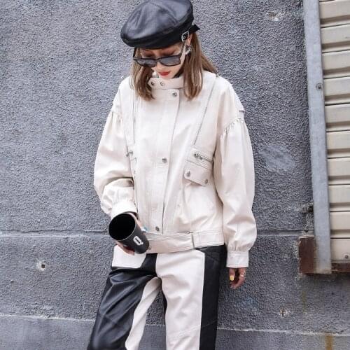 Fashion Genuine Leather Jacket Women 100% Sheepskin Coat Female Casual Clothes Spring Autumn 2021 Mujer Chaqueta Pph3395