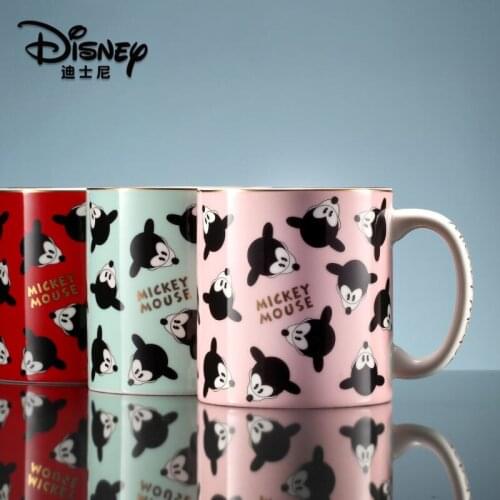 Disney Fashion Cute Mickey Water Cup Large Capacity Mug with Ceramic Mug Cartoon Mug