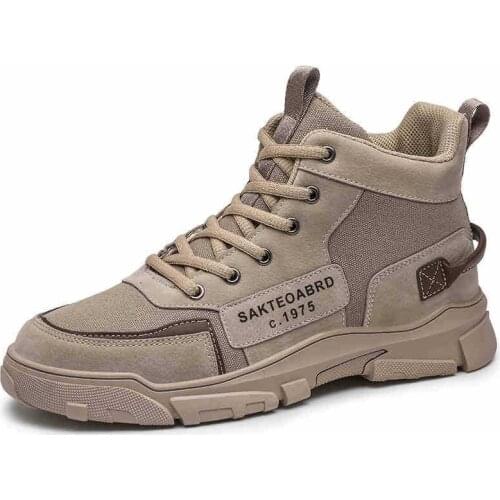 New Men Boots Military Boots Men Winter Ankle Lightweight Shoes Men Waterproof Lace Up Winter Casual Non Slip Martin boots A964