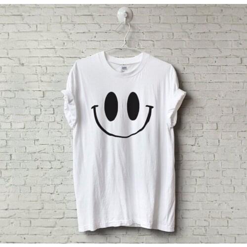 New Unisex Mens Womens SMILEY FACE T Shirt Retro Funny Joke Novelty Rave Tee 90s Tee New2017 More Size and Colors-A759