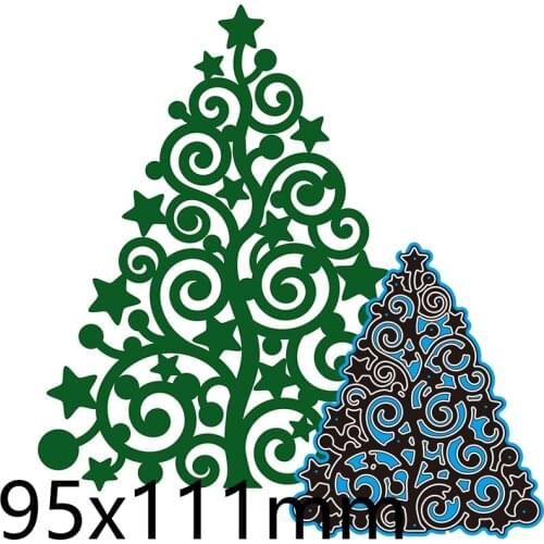 New Metal Cutting Dies Scrapbooking CHRISTMAS TREE DIY Album Paper Craft Embossing Stencil Decoration 95*111mm