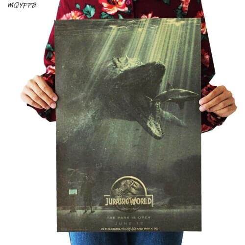 Movie Jurassic World Kraft Paper Poster Home Wall Room Decoration Painting 50.5x35cm