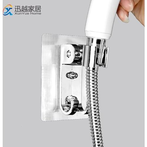 Adjustable ABS Shower Mounting Brackets Stainless Steel Hose Wall Handheld Stickers Holder Explosion-Proof Pipe Bathroom Parts