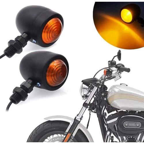 Motorcycle Turn Signals LED Blinker Indicator Lights Amber Lamp Light for Sportster Bobber Harley Honda Yamaha Kawasaki Suzuki