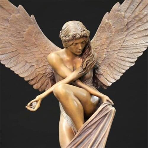 Redemption Angel Statue Desktop Ornaments Ancient Mini Statue Elegant Angel Sculpture Art Statue Decoration for Home