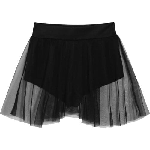 Adult Dancewear Ballet Tulle Skirts Ballet Dance Practice Clothes Women Beauty See-through Shorts Skirt Casual Ruffle Miniskirts