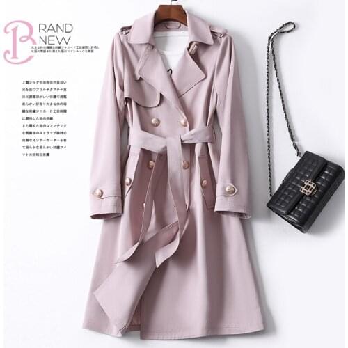 Windbreaker Womens Long British Style Autumn Clothing 2021 Spring New Short Temperament Classic Coat Fashion