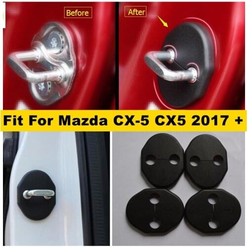 Yimaautotrims Inner Door Lock Protector Cover Buckle Decoration Fit For Mazda CX-5 CX5 2017 - 2021 Plastic Auto Accessory