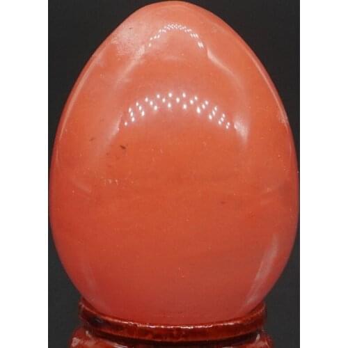 30x40MM Nice Stone Cherry Quartz Sphere Egg Healing Reiki Crafts Stone Massage Finger Exercise