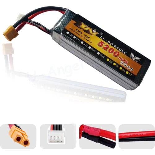 1pcs YW 11.1V 5200MAH 30C 3S 4S MAX 35C AKKU LiPo RC Battery For Rc Quadcopters Helicopter Car Boat