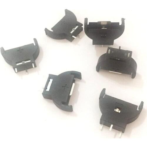 10Pcs/lots CR2032 Button Battery Holder BS-5 Cell Coin Battery Box Holder, 3 PIN Vertical Socket CR2025 Batteries Holder Case