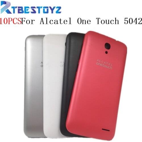 10PCS/Lot Battery Door Back Cover Plastic Case For Alcatel One Touch 5042 Mobile Phone Replacement Parts