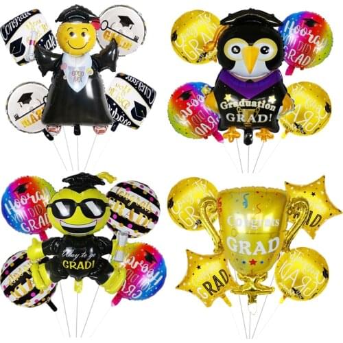 5pcs Graduation Balloons Graduation Gift Globos Back To School Decorations Congratulation Graduation celebrate supplies Balloon