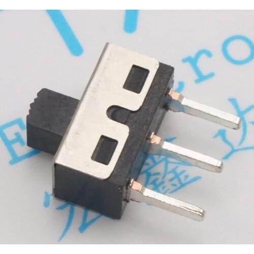 50pcs Toggle Switches SS12D10 125V 2A switch 1P2T Vertical 2 gear 3 pin 4.7MM foot straight handle high 5MM high current toggle