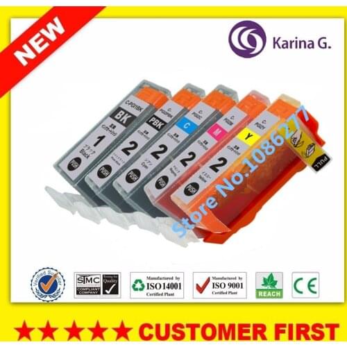 5PK Ink Cartridge Compatible for PGI-1 PGI-2 PGI1 PGI 2 For CANON Pro9500 Mark II Pro9500 PIXUS MX7600 Ix7000