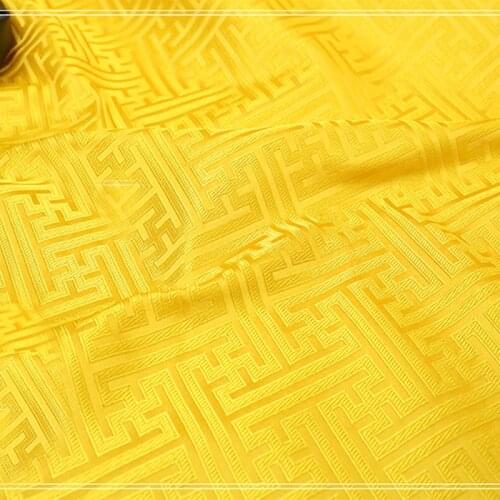 75x100cm Imported Japanese style yellow Metallic Jacquard Brocade Fabric, yarn dyed fabric for patchwork Women Coat Dress Skirt
