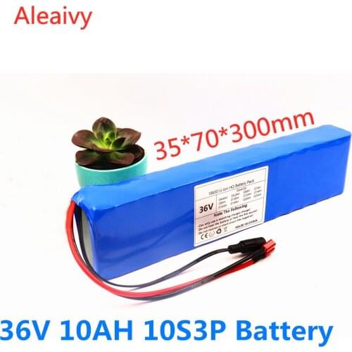 Aleaivy 2020 NEW 36V 10Ah 500w 10S3P Lithium ion Battery Pack For 42v E-bike Electric bicycle Scooter with 15A discharge BMS