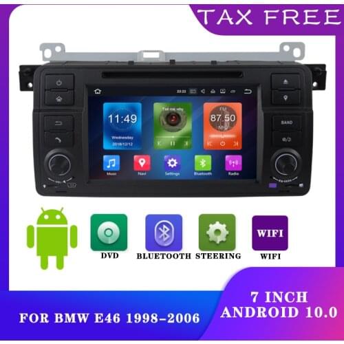 DSP IPS Car DVD Player 1 Din Android 10 For BMW E46 M3 318i/320/325/330/335 Rover 75 MG ZT Coupe GPS Navigation RDS OBD2 Carplay