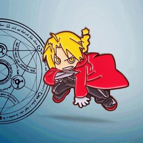 Fullmetal Alchemist: Brotherhood Brooch Pins Enamel Metal Badges Lapel Pin Brooches Jackets Jeans Fashion Jewelry Accessories