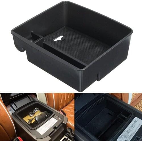 Black Armrest Storage Box With Mat For Toyota Prado Land Cruiser FJ120 FJ150 10-15