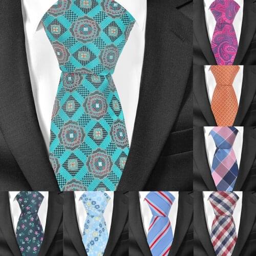 Polyester Jacquard Floral Tie For Men Women Fashion Striped Neck Tie for Wedding Business Suits Skinny Ties Men Necktie Gravatas