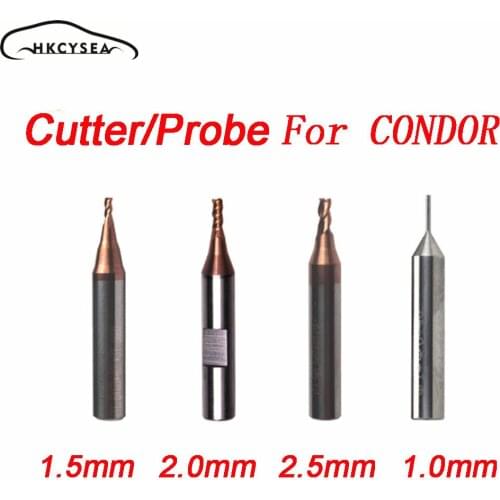 HKCYSEA 1.0mm 1.5mm 2.0mm 2.5mm Cutter Probe for Xhorse CONDOR XC MINI Plus XC-007 Dolphin XP-005 XP-007 Key Cutting Machine