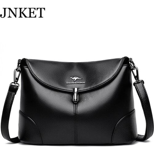 JNKET New Women PU Leather Shoulder Bag Casual Crossbody Bag Ladies Sling Bag
