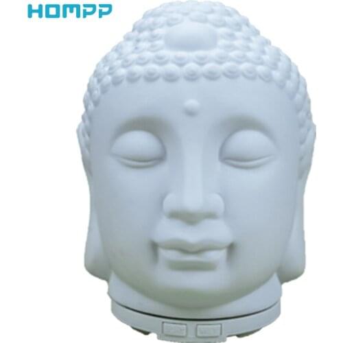 Usb Essential Oil Diffuser Ceramic Ultrasonic New Design Aromatherapy Humidifier Buddha Porcelain Colorful Night Lights Crafts
