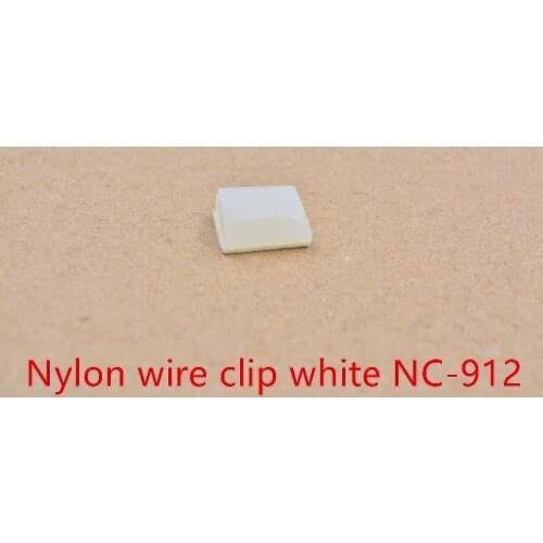 Stick type wiring fixed seat nylon wire clip black plastic self adhesive wire tie base cable clamp clip white NC-912 10pcs
